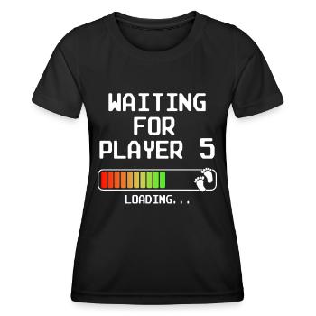 Drittes Mal Papa Mama Vater Mutter Drittes Kind - Frauen Funktions-T-Shirt - Schwarz - Vorne - AI Model Female 172 light (172cm)