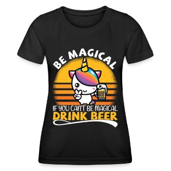 Buveurs de bière Boissons Boissons Bière Licorne - T-shirt sport Femme - noir - Devant - AI Model Female 172 light (172cm)