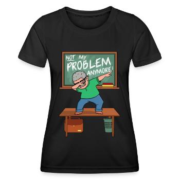 Enseignant à la retraite Pension Pension Pension Cadeau - T-shirt sport Femme - noir - Devant - AI Model Female 172 light (172cm)