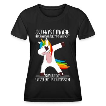 Neuer Job Jobwechsel Abschied Abschiedsgeschenk - Frauen Funktions-T-Shirt - Schwarz - Vorne - AI Model Female 172 light (172cm)
