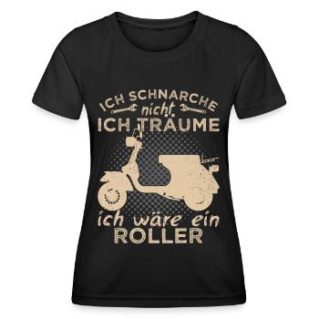 Scooter scooter deux roues - T-shirt sport Femme - noir - Devant - AI Model Female 172 light (172cm)
