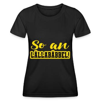 So an Lällebäbbel schwäbischer Ausdruck - Frauen Funktions-T-Shirt - Schwarz - Vorne - AI Model Female 172 light (172cm)