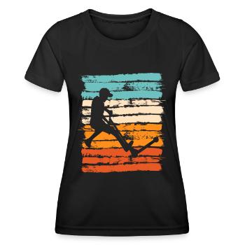 Scooter scooter pliante - T-shirt sport Femme - noir - Devant - AI Model Female 172 light (172cm)