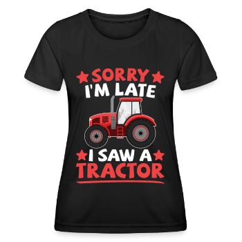 Tractor Tractor Farmer Farm Tractor Driver - Women's Functional T-Shirt - black - Front - AI Model Female 172 light (172cm)