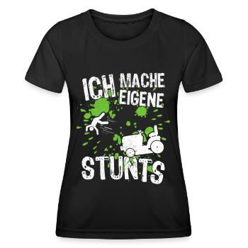 Landschaftsgärtner Gärtner Hauswart Rasentraktor - Frauen Funktions-T-Shirt - Schwarz - Vorne - AI Model Female 172 light (172cm)