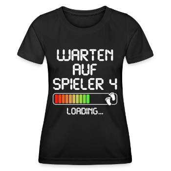 Zweites Mal Papa Mama Vater Mutter Zweites Kind - Frauen Funktions-T-Shirt - Schwarz - Vorne - AI Model Female 172 light (172cm)