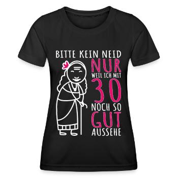 30. Geburtstag Frau 30er 30 Jahre alt lustig Dame - Frauen Funktions-T-Shirt - Schwarz - Vorne - AI Model Female 172 light (172cm)