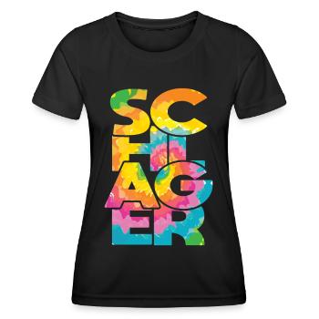 Schlager Schlagerfan Schlagermusik Schlagerparty - Frauen Funktions-T-Shirt - Schwarz - Vorne - AI Model Female 172 light (172cm)