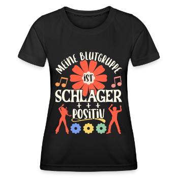 Schlager Schlagerfan Schlagermusik Schlagerparty - Frauen Funktions-T-Shirt - Schwarz - Vorne - AI Model Female 172 light (172cm)