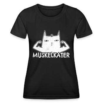 Bodybuilding Bodybuilder Fitness Gym Muskelkater - Frauen Funktions-T-Shirt - Schwarz - Vorne - AI Model Female 172 light (172cm)