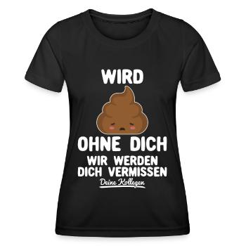 Kollege Abschied Abschiedsgeschenk Lustiger Spruch - Frauen Funktions-T-Shirt - Schwarz - Vorne - AI Model Female 172 light (172cm)