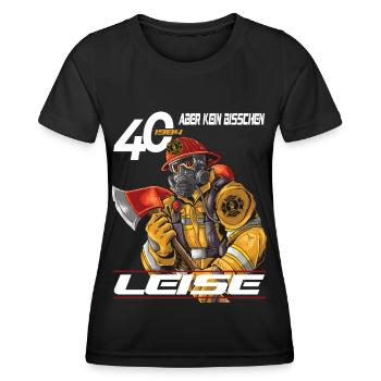 40. Geburtstag 1984 Feuerwehr Spruch - Frauen Funktions-T-Shirt - Schwarz - Vorne - AI Model Female 172 light (172cm)