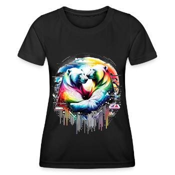 Polarzauber - Farbenspiel der Liebe - Frauen Funktions-T-Shirt - Schwarz - Vorne - AI Model Female 172 light (172cm)