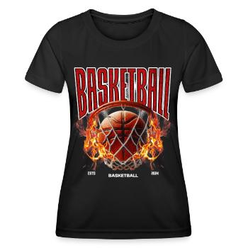 Basketball Basketballer - Frauen Funktions-T-Shirt - Schwarz - Vorne - AI Model Female 172 light (172cm)