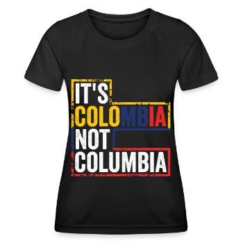C'est la Colombie pas la Colombie - T-shirt sport Femme - noir - Devant - AI Model Female 172 light (172cm)