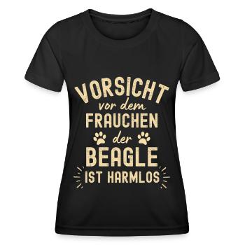 Lustiger Beagle Spruch für Beagle Liebhaber - Frauen Funktions-T-Shirt - Schwarz - Vorne - AI Model Female 172 light (172cm)