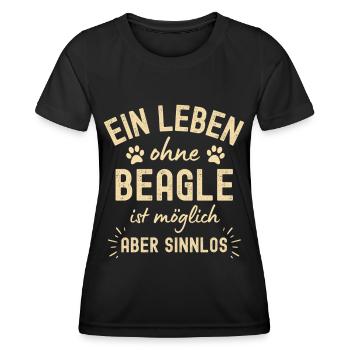 Lustiger Beagle Spruch für Beagle Liebhaber - Frauen Funktions-T-Shirt - Schwarz - Vorne - AI Model Female 172 light (172cm)