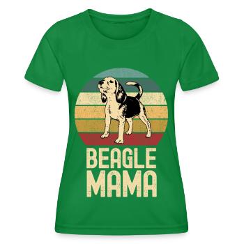 Beagle Mama Dog Rétro Vintage - T-shirt sport Femme - vert - Devant - AI Model Female 172 dark (172cm)