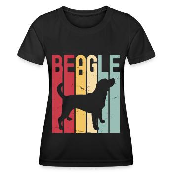 Beagle Dog Retro Vintage - T-shirt sport Femme - noir - Devant - AI Model Female 172 light (172cm)