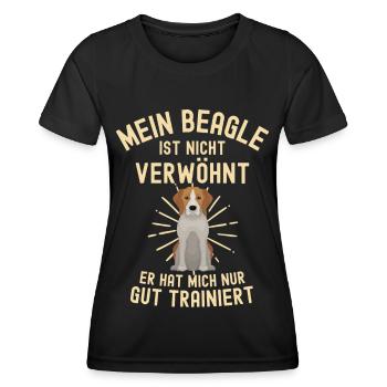 Lustiger Beagle Spruch für Beagle Liebhaber - Frauen Funktions-T-Shirt - Schwarz - Vorne - AI Model Female 172 light (172cm)