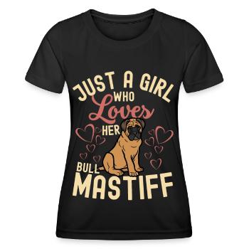Sweet Bullmastiff Lover Kawaii - Women's Functional T-Shirt - black - Front - AI Model Female 172 light (172cm)
