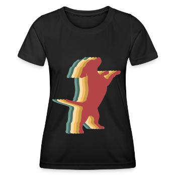 Beagle Hund Retro Vintage - Frauen Funktions-T-Shirt - Schwarz - Vorne - AI Model Female 172 light (172cm)