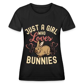 Rabbit Rabbit Lover Kawaii - Women's Functional T-Shirt - black - Front - AI Model Female 172 light (172cm)
