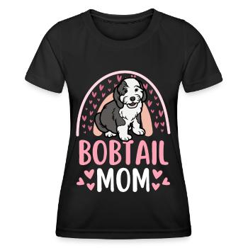 Mignon Bobtail Dog Lover Kawaii - T-shirt sport Femme - noir - Devant - AI Model Female 172 light (172cm)