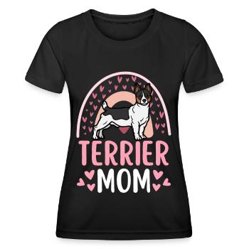 Süßer Teddy Roosevelt Terrier Welpe Kawaii - Frauen Funktions-T-Shirt - Schwarz - Vorne - AI Model Female 172 light (172cm)