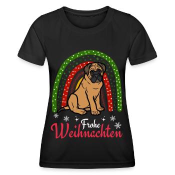 Sweet Bullmastiff Lover Kawaii Christmas - Women's Functional T-Shirt - black - Front - AI Model Female 172 light (172cm)