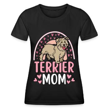 Mignon Glen d’Imaal Terrier amoureux des chiots kawaii - T-shirt sport Femme - noir - Devant - AI Model Female 172 light (172cm)