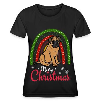 Sweet Bullmastiff Lover Kawaii Christmas - Women's Functional T-Shirt - black - Front - AI Model Female 172 light (172cm)