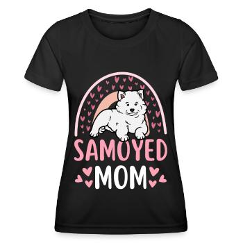 Sweet Samoyed puppy lover kawaii - Women's Functional T-Shirt - black - Front - AI Model Female 172 light (172cm)