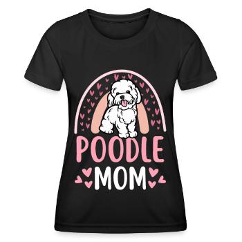 Pudel Mama Liebhaber Kawaii - Frauen Funktions-T-Shirt - Schwarz - Vorne - AI Model Female 172 light (172cm)