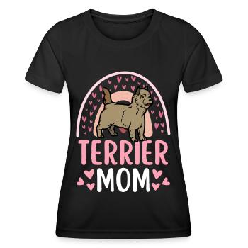 Süßer Cairn Terrier Welpe Liebhaber Kawaii - Frauen Funktions-T-Shirt - Schwarz - Vorne - AI Model Female 172 light (172cm)