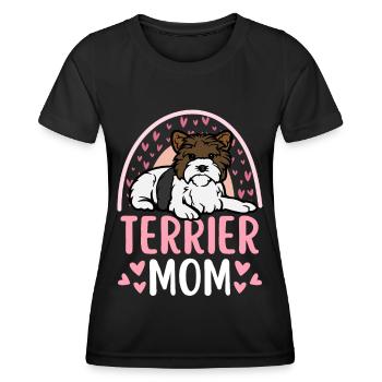 Sweet Biewer Terrier Mama Kawaii - Women's Functional T-Shirt - black - Front - AI Model Female 172 light (172cm)