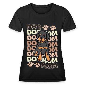 Sweet Rottweiler lover kawaii - Women's Functional T-Shirt - black - Front - AI Model Female 172 light (172cm)