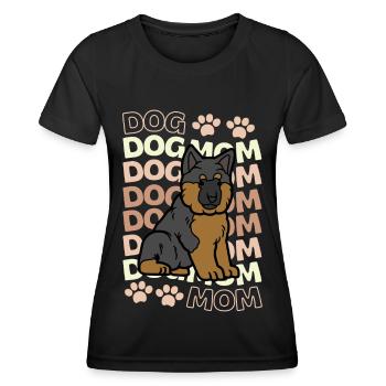 Cute German Shepherd Puppy Kawaii - Women's Functional T-Shirt - black - Front - AI Model Female 172 light (172cm)