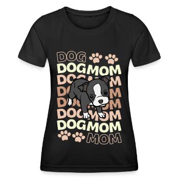 Cute Boston Terrier Puppy Kawaii - Women's Functional T-Shirt - black - Front - AI Model Female 172 light (172cm)