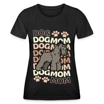 Süßer Schnauzer Hund Liebhaber Kawaii - Frauen Funktions-T-Shirt - Schwarz - Vorne - AI Model Female 172 light (172cm)