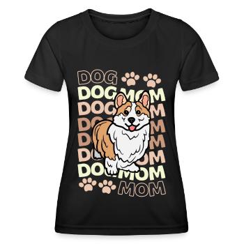 Mignon gallois Corgi Dog Lover Kawaii - T-shirt sport Femme - noir - Devant - AI Model Female 172 light (172cm)