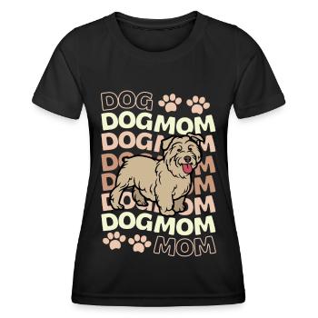 Mignon Glen d’Imaal Terrier amoureux des chiots kawaii - T-shirt sport Femme - noir - Devant - AI Model Female 172 light (172cm)