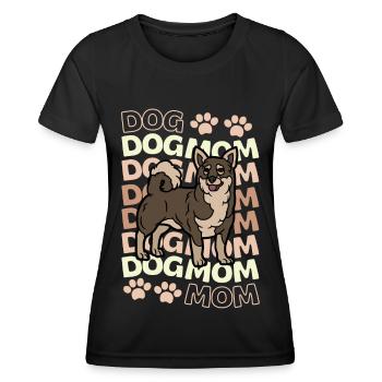 Doux suédois Vallhund Lover Kawaii - T-shirt sport Femme - noir - Devant - AI Model Female 172 light (172cm)