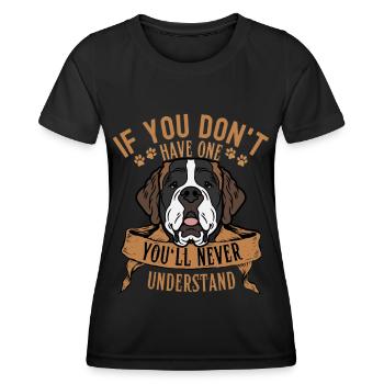 Legendary St. Bernard Dog Retro Vintage - Women's Functional T-Shirt - black - Front - AI Model Female 172 light (172cm)