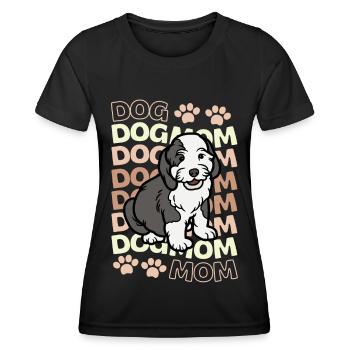 Mignon Bobtail Dog Lover Kawaii - T-shirt sport Femme - noir - Devant - AI Model Female 172 light (172cm)