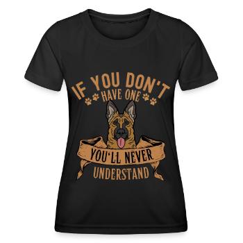 Legendary German Shepherd Retro Vintage - Women's Functional T-Shirt - black - Front - AI Model Female 172 light (172cm)