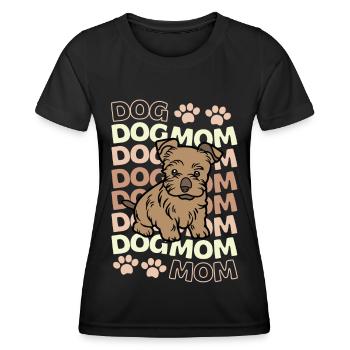 Süßer Silky Terrier Welpe Liebhaber Kawaii - Frauen Funktions-T-Shirt - Schwarz - Vorne - AI Model Female 172 light (172cm)