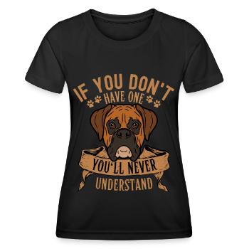 Légendaire Boxer Allemand Classic Retro - T-shirt sport Femme - noir - Devant - AI Model Female 172 light (172cm)