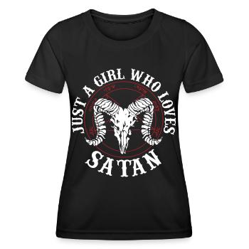 Satanisme Proverbes | Cadeaux d’horreur satanistes - T-shirt sport Femme - noir - Devant - AI Model Female 172 light (172cm)