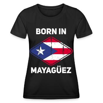 Porto Rico - T-shirt sport Femme - noir - Devant - AI Model Female 172 light (172cm)